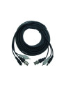 Cable alargo BNC + RCA + alimentación negro  (5m)