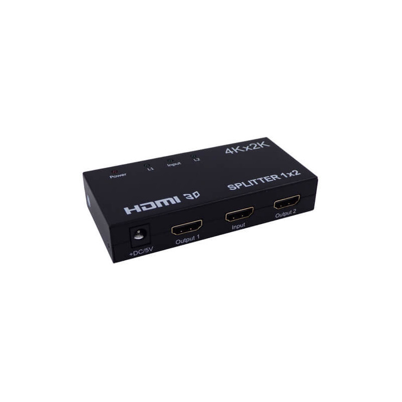 Splitter HDMI   2 canales 4K (2x1ch) con amplificador HDCP HDMI 1.4