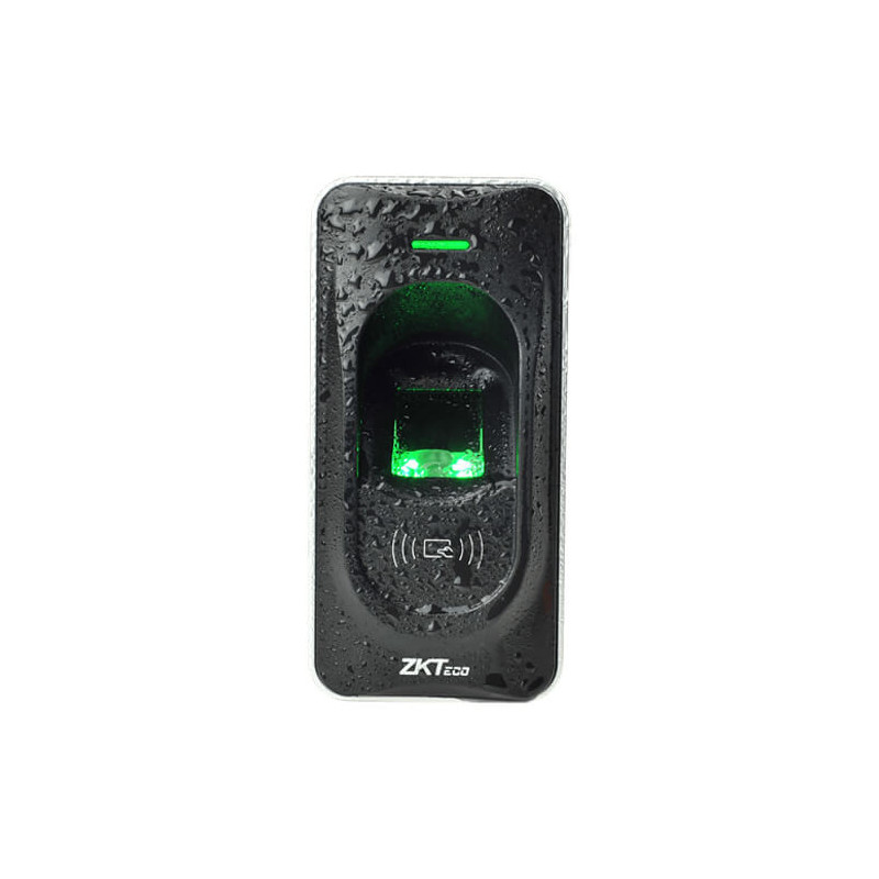 Lector de accesos ZKTeco ZK-FR1200-MF Huellas Mifare indicador LED y acústico RS485 IP65