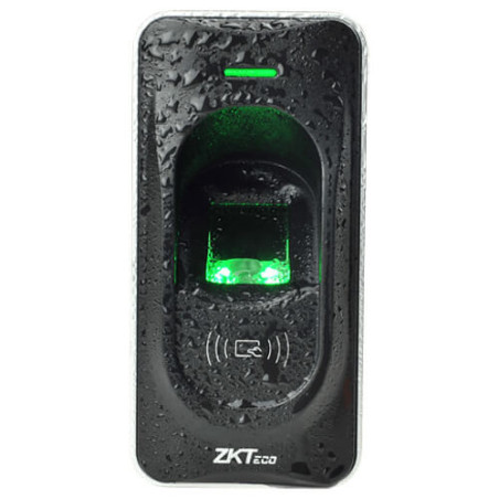 Lector de accesos ZKTeco ZK-FR1200-MF Huellas Mifare indicador LED y acústico RS485 IP65