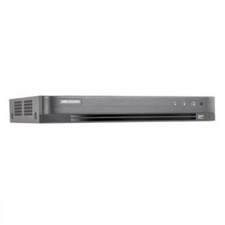 Grabador 5en1 Hikvision  DS-7204HQHI-K1/A(S) 4ch Video (2MP 100fps) 1ch IP 1ch Audio H265+ HDMI SATAx1 Alarmas