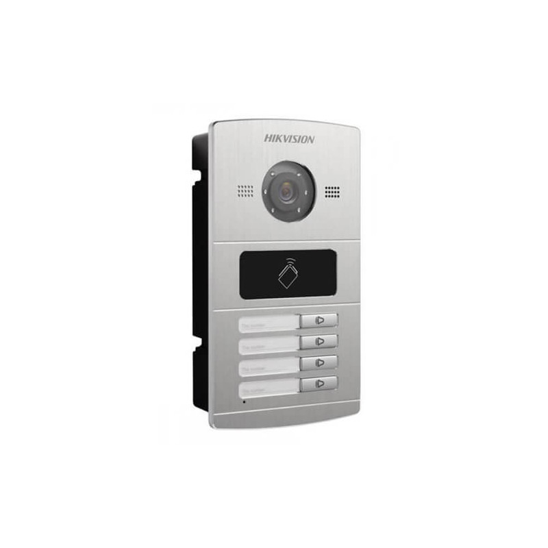 Videoportero IP Hikvision DS-KV8402-IM (4 botones) cámara 1.3MP Alarmas Mifare