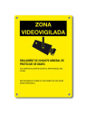 Cartel LOPD/RGPD videovigilancia exterior 30x21cm A4 català plástico rígido