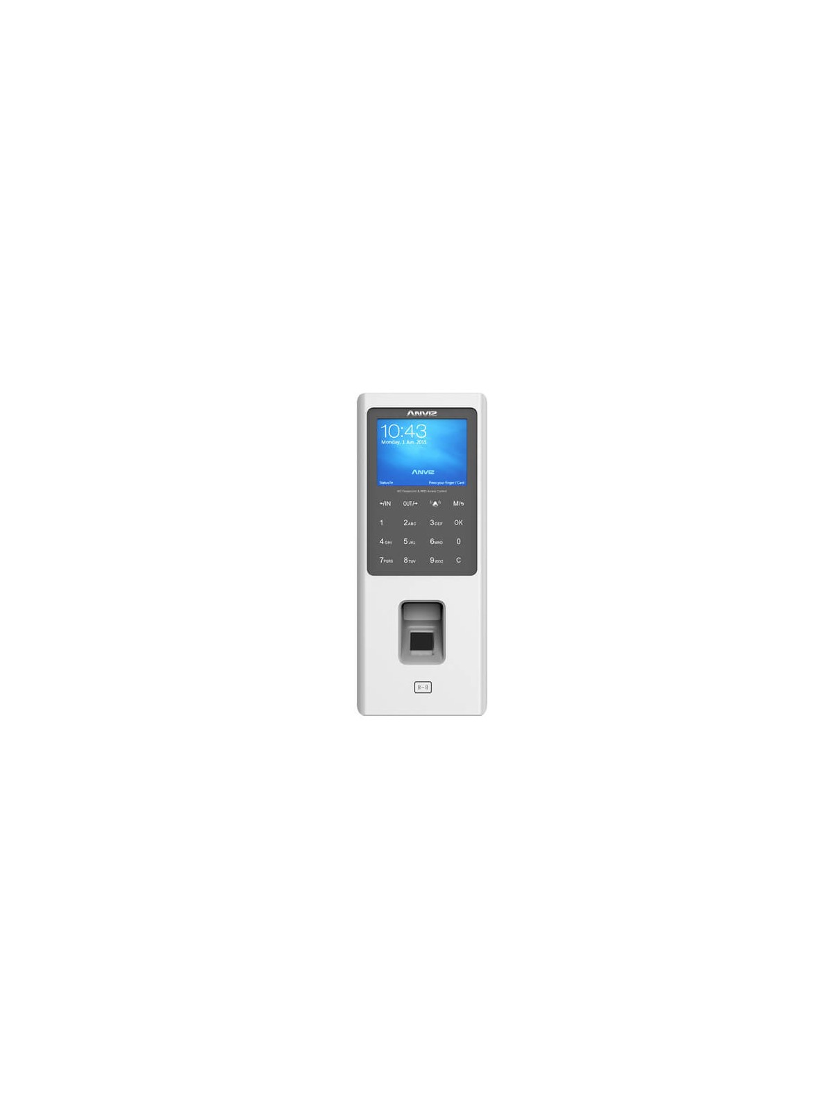 Lector biométrico autónomo Anviz W2-MIFARE Huellas Mifare Teclado RS485 miniUSB Wiegand