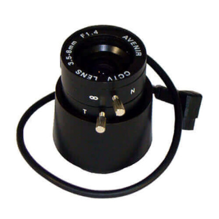 Óptica varifocal auto iris para cámara  3.5 - 8mm 2MP SSV0358GNB