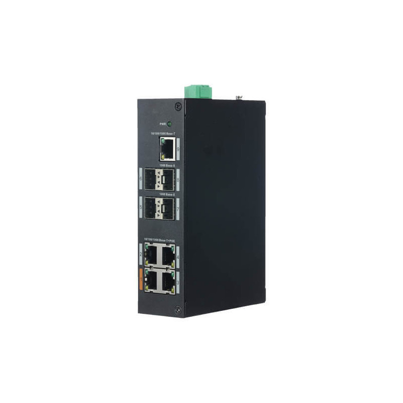 Switch X-Security XS-SW0904HIPOE-GF-96 9-port 10/100/1000M POEx4 96W SFPx4 carril DIN