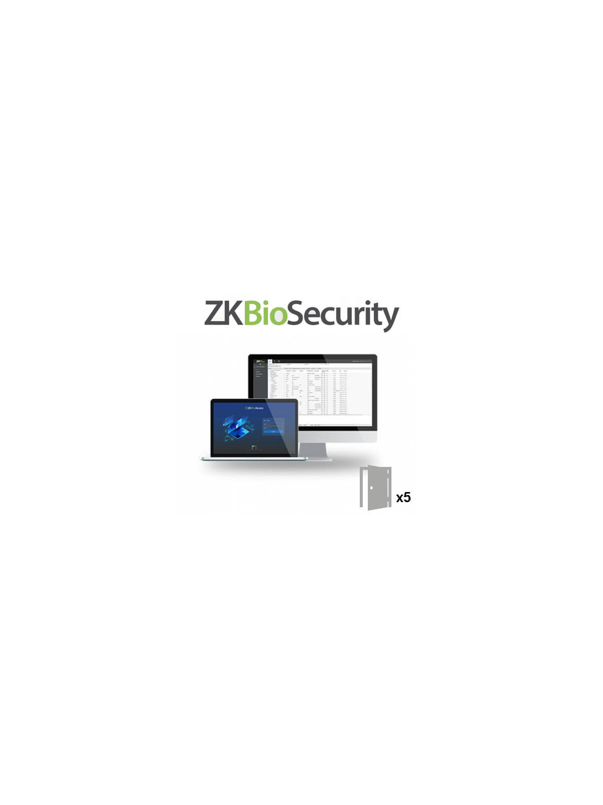 Licencia software control de accesos ZKTeco  ZK-BIOSECURITY-5D 5 puertas