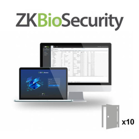Licencia software control de accesos ZKTeco ZK-BIOSECURITY-10D 10 puertas