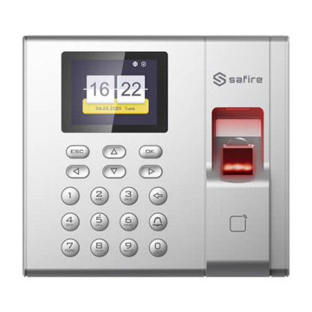 Control de accesos y presencia Safire SF-AC3003KMFD-IP Teclado Huellas Mifare