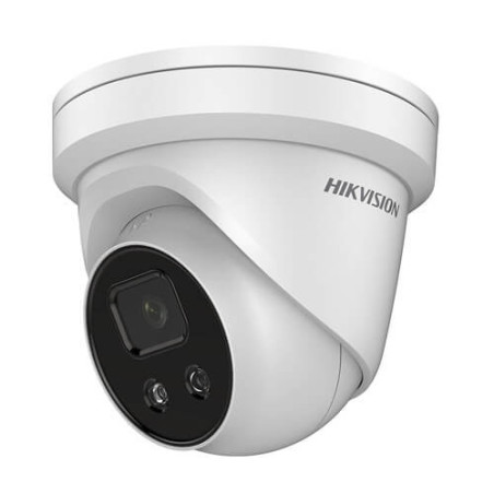 Domo IP Hikvision DS-2CD2326G2-ISU/SL 2MP PRO IR30m 2.8mm H265+ POE SD WDR Audio Alarmas Acusense