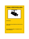 Cartel LOPD/RGPD videovigilancia exterior 30x21cm A4 español plástico semirígido