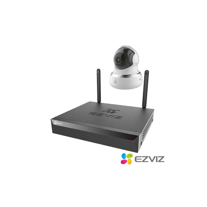 Kit videovigilancia wifi 2 cámaras IP EZVIZ  C6B 1MP disco duro 1Tb