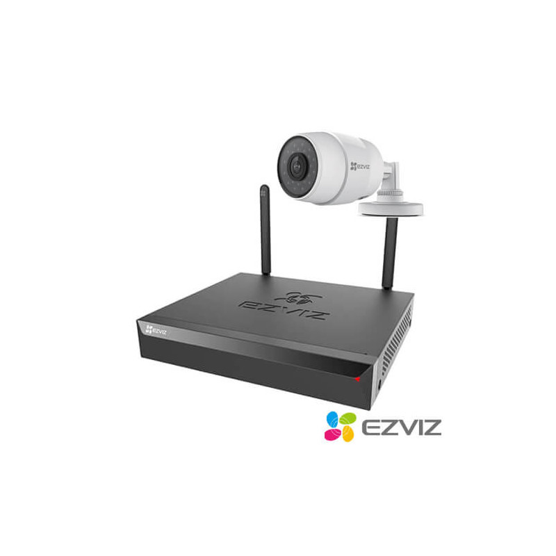 Kit videovigilancia wifi 3 cámaras IP EZVIZ  C3C 1MP disco duro 1Tb