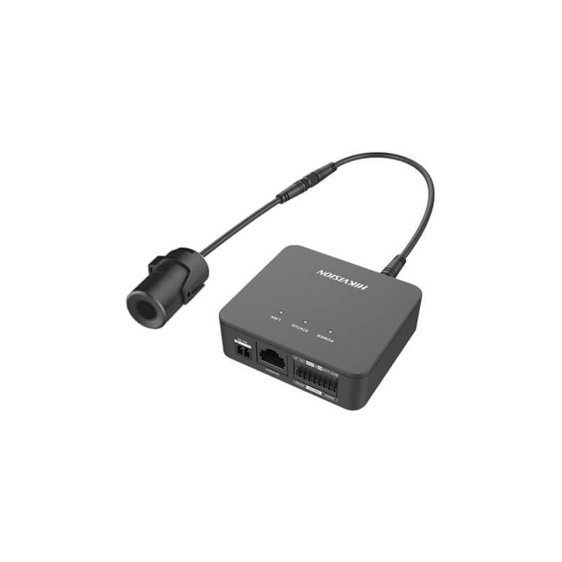 Cámara Pinhole IP Hikvision DS-2CD6425G1-30 2MP 0.005Lux 2.8mm H265+ POE SD WDR Audio Alarmas