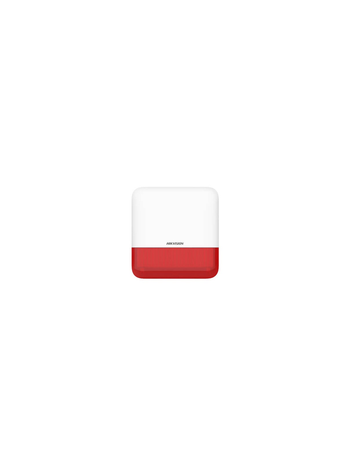 Sirena Hikvision AXPRO DS-PS1-E-WE para exterior (110db) con luz roja