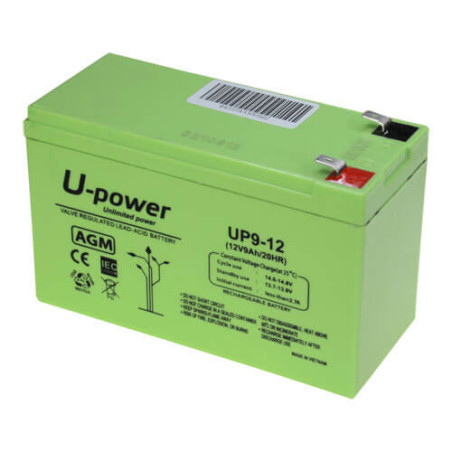 Batería recargable de plomo ácido AGM 12V 9A Upower BATT1290-U