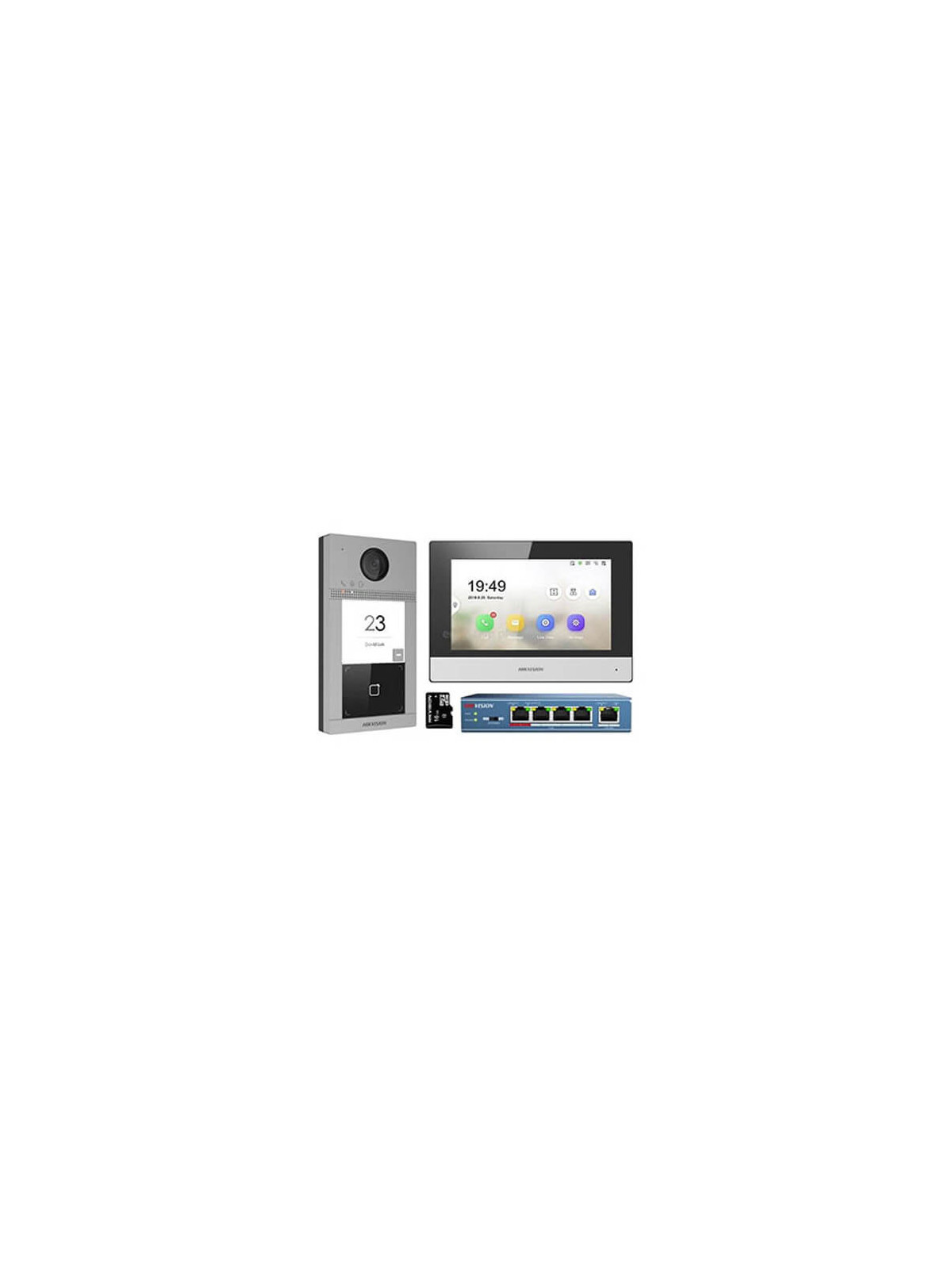 Kit videoportero  IP Hikvision DS-KIS604-S con placa de 2MP