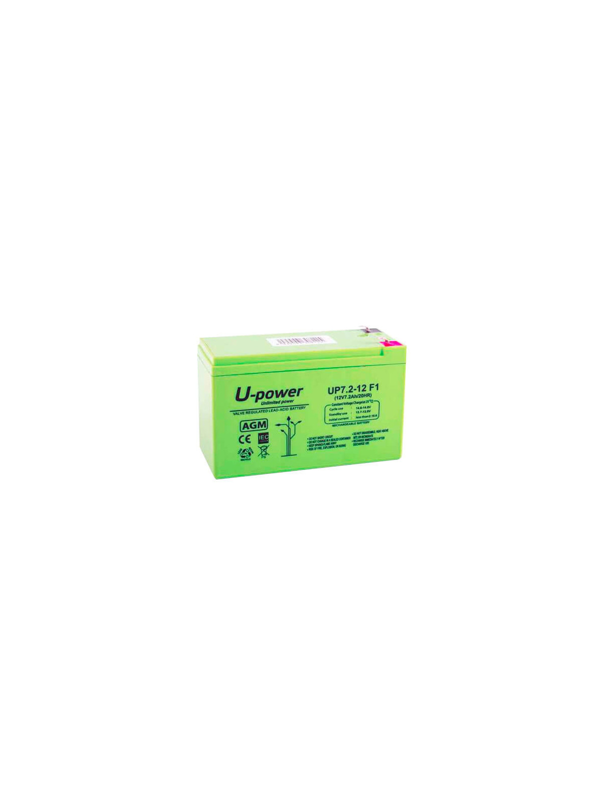 Batería recargable de plomo ácido AGM 12V 7.2A Upower BATT1272-U