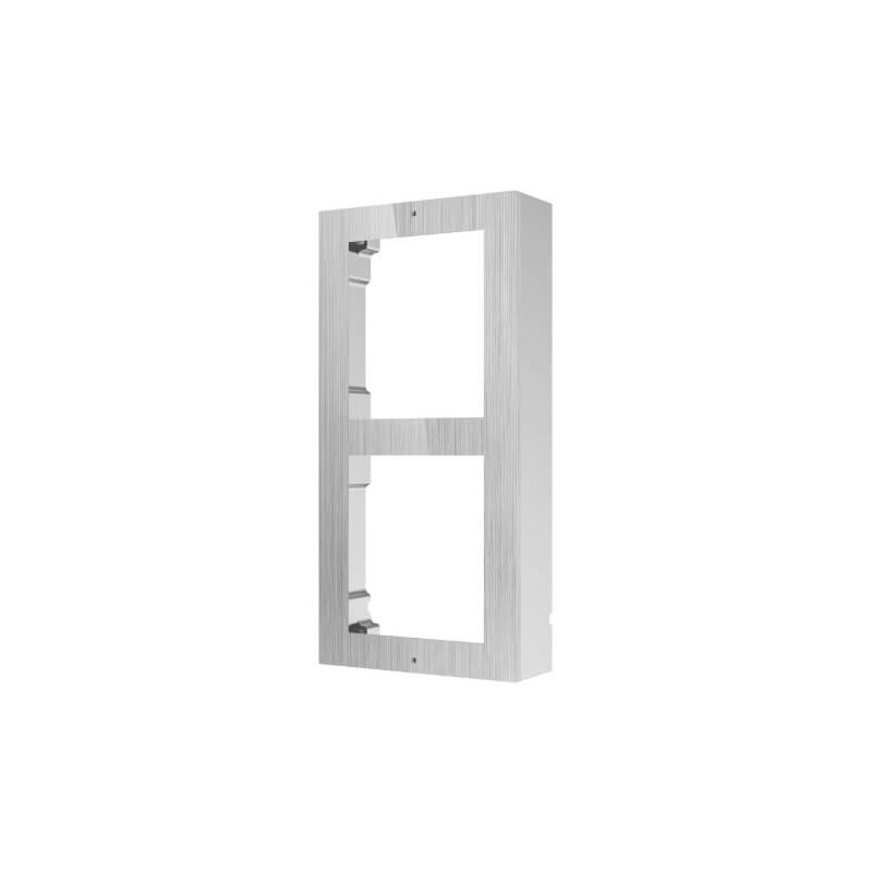 Marco para dos módulos Hikvision DS-KD-ACW2/S superficie Inox