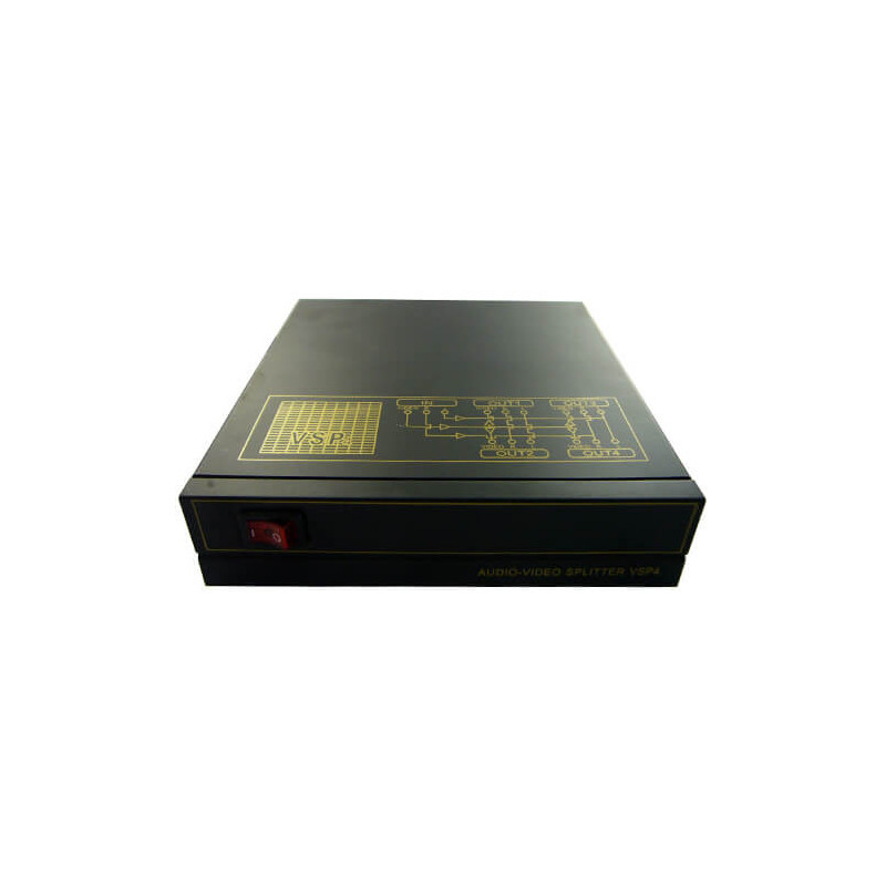 AV Splitter  4ch / RCA Duplicador 4 canales (1x4) audio y video