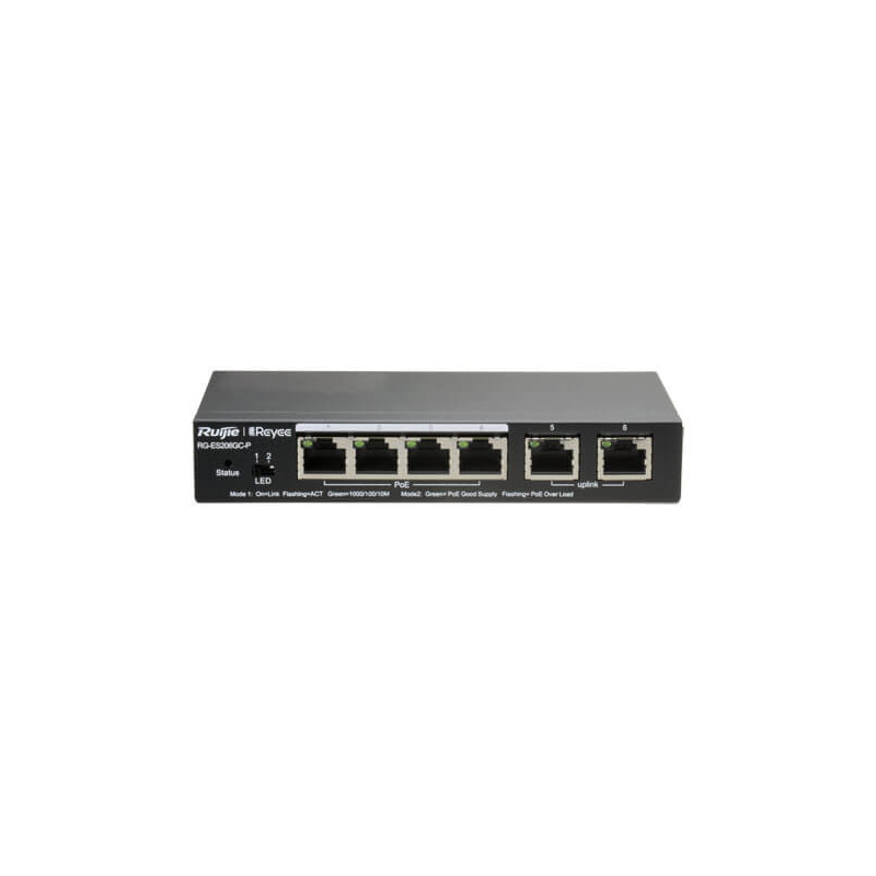 Switch  Reyee RG-ES206GC-P 6-port 10/100/1000M POEx4 54W Gestionable