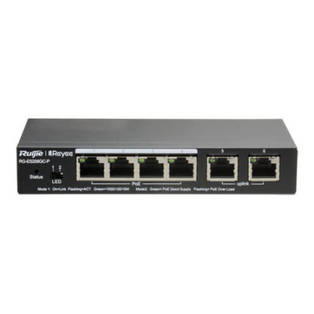 Switch  Reyee RG-ES206GC-P 6-port 10/100/1000M POEx4 54W Gestionable