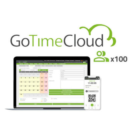 Licencia software control de presencia ZKTeco      ZK-GOTIMECLOUD-100 100 usuarios