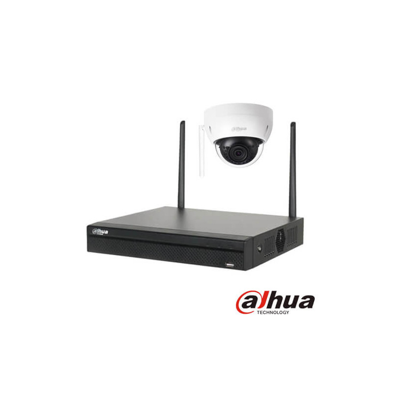 Kit videovigilancia wifi 2 cámaras IP Dahua  K22 2MP disco duro 1Tb